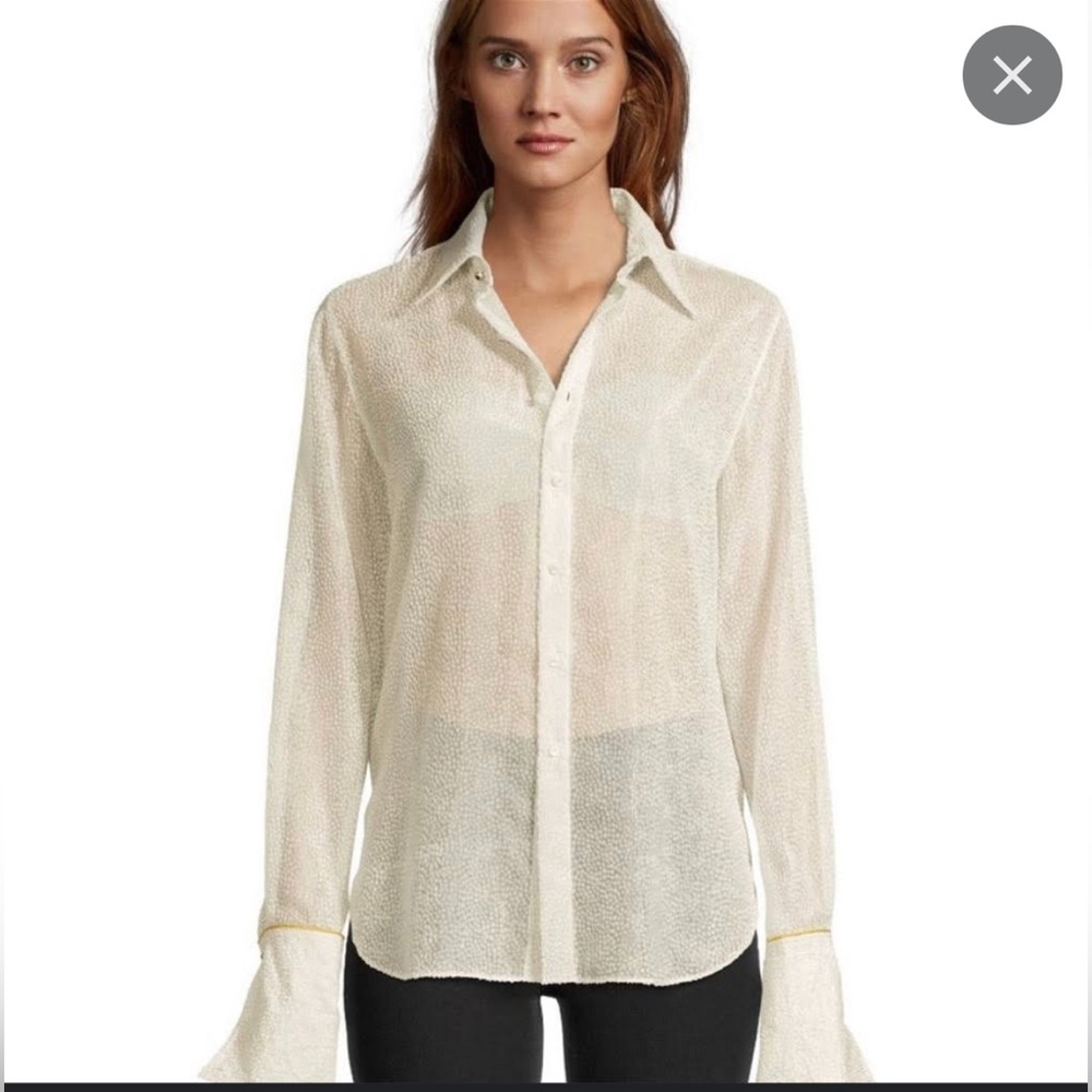Robert Graham Gabriela Cream/Gold Blouse